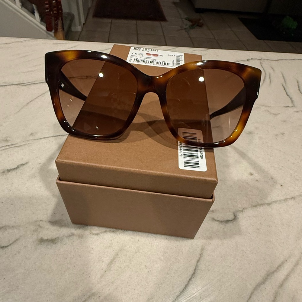 BURBERRY BE 4345 331613 Light Havana Plastic Square Sunglasses Brown Gradient - Picture 11 of 16